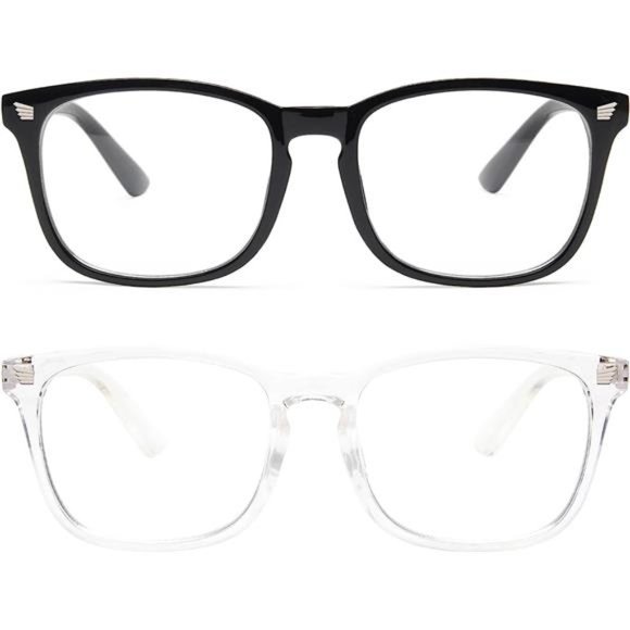 2 Pack Blue Light Blocking Glasses, Computer Reading/Gaming/TV/Phones Glasses - Picture 1 of 6